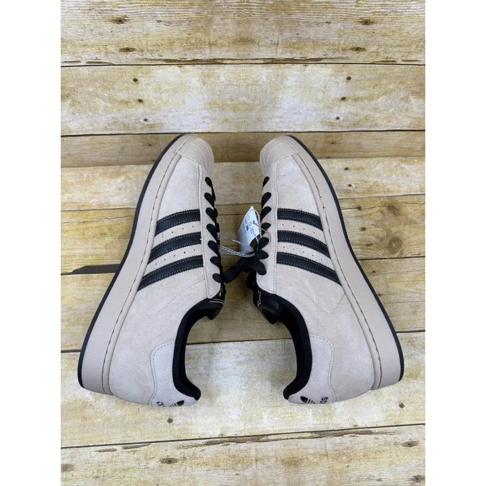 Adidas Superstar II Wonder Taupe Core Black Suede Shell Toe Mens 13 IH9320 NEW